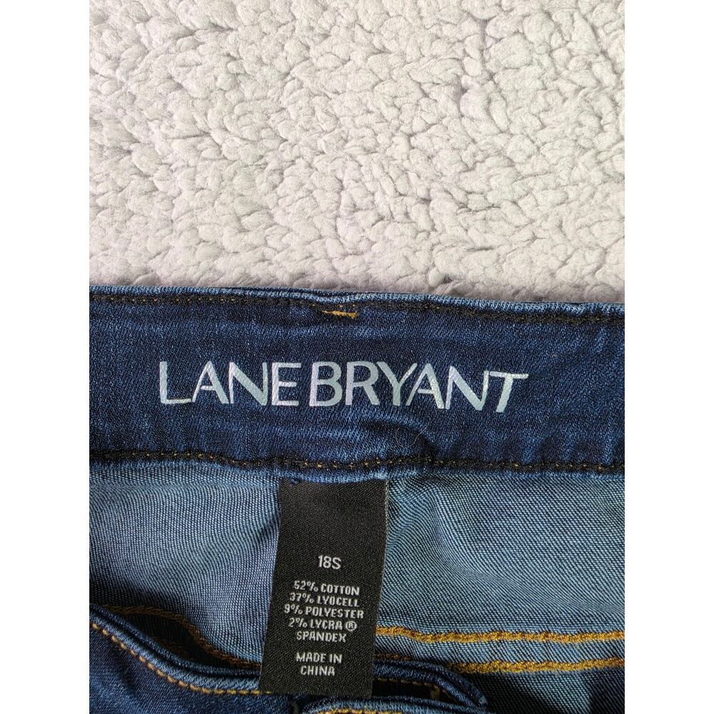 Lane Bryant Jeans Womens 18 Short Blue Super Stretch Skinny Mid Rise Dark Wash - Picture 3 of 10